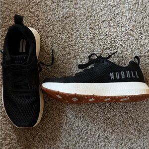 NOBULL Black Knit Sneakers with White Sole